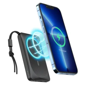 Powerbank MagSafe Veger MagOn VP1151 / W1151 z ładowaniem indukcyjnym, PD i QC3.0 20W – kompaktowy mobilny akumulator w czarnym kolorze