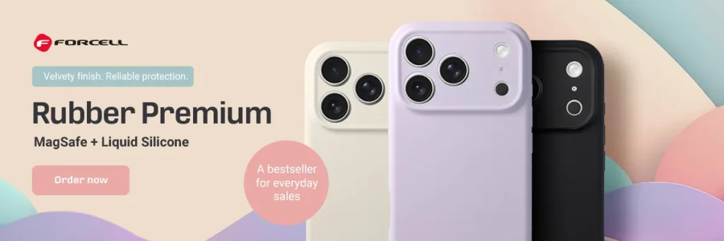 Forcell Rubber Premium MagSafe case made of liquid silicone, protective smartphone cover with a soft matte finish