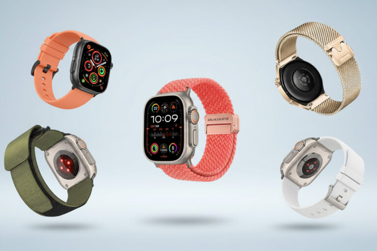 Colorful smartwatch straps – silicone, fabric, and metal variants