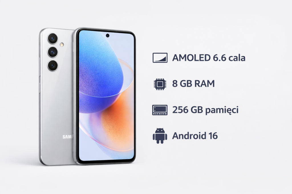 Smartfon A57 z ekranem AMOLED i Androidem